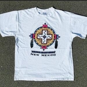 Vtg 90s New Mexico Aztec Dreamcatcher T-Shirt L Single Stitch Made in USA PSI